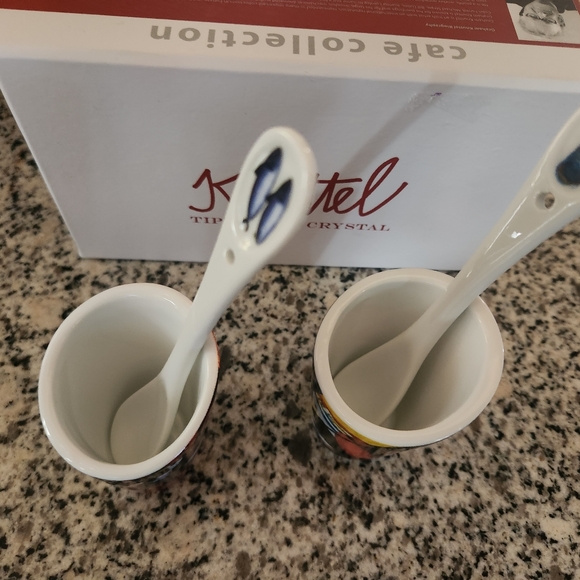 Knuttel Tipperary Crystal egg cup with spoon 2 set - Picture 2 of 2